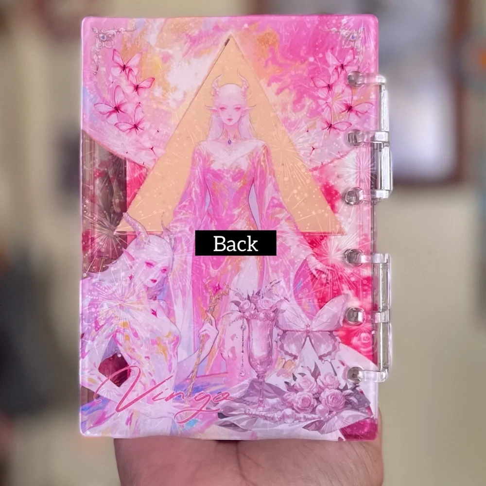 NEW Acrylic Binder Notebook Journal Zodiac Wicca Goth Princess Diary A7 Shaker
